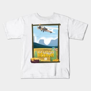 Nevada USA vintage travel poster Kids T-Shirt